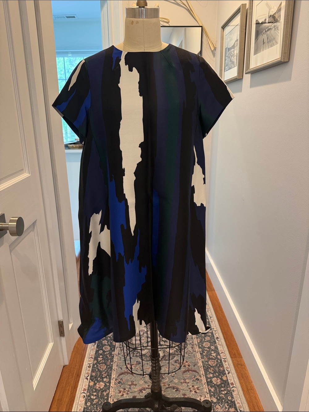 WHIT Multicolor trapeze silk dress